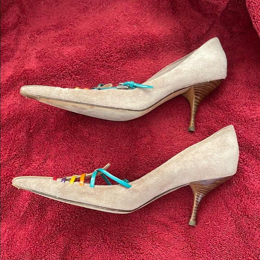 Prada Multicolor Suede Women's Pumps - Picture 3 of 5